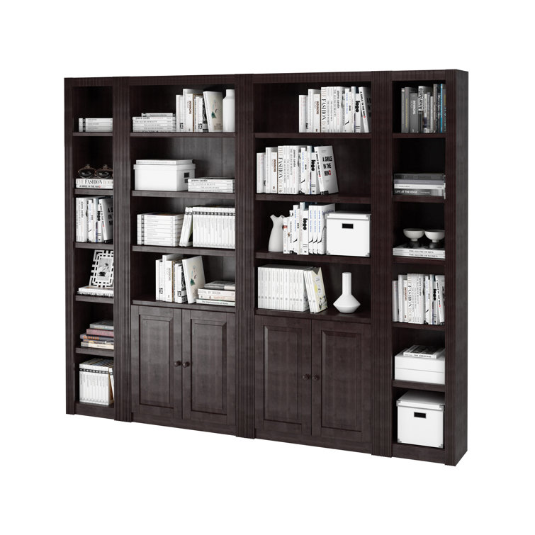 Mercury Row Elona 213Cm H x 255Cm W Solid Wood Library Bookcase